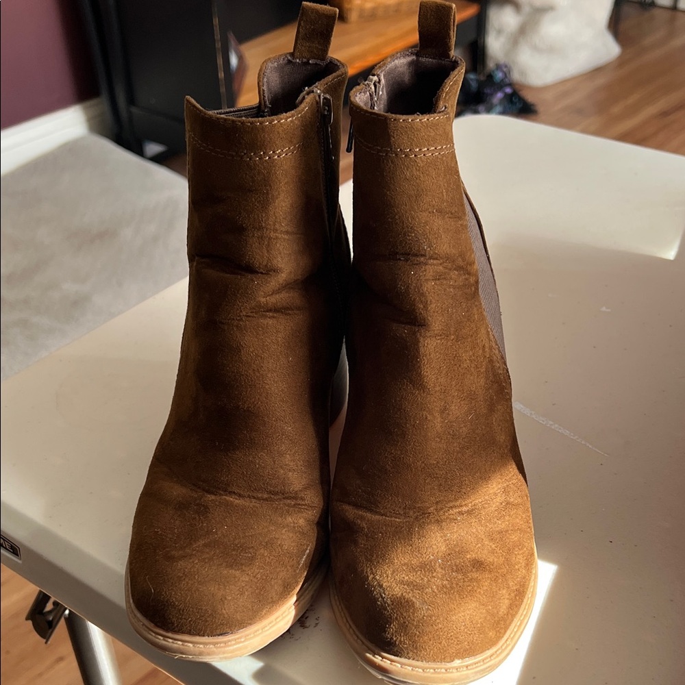 Natural Reflections Chocolate Ankle Booties